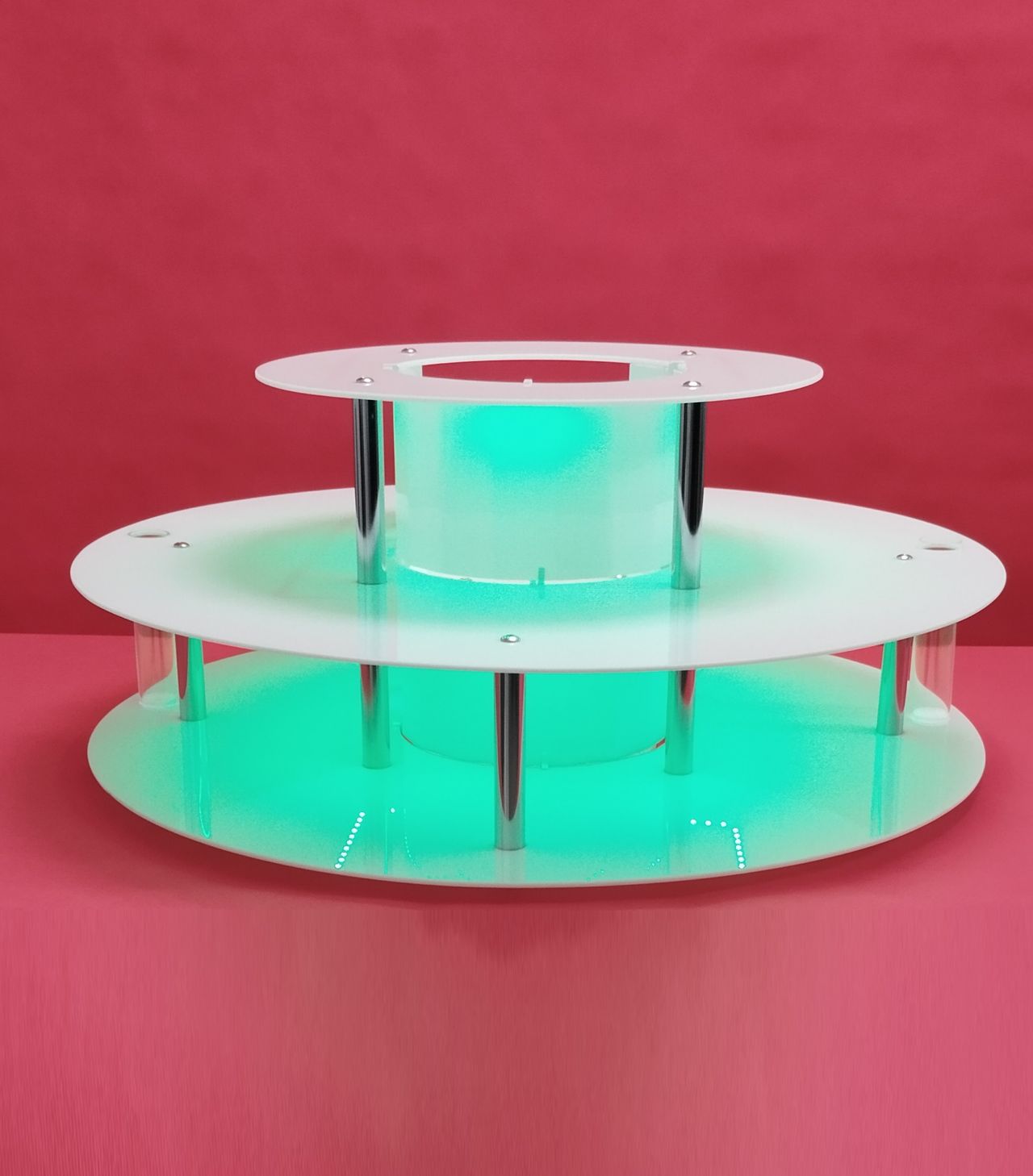 KC ELITTE - Trzypoziomowy podświetlany podest do fontanny czekoladowej, podstawa LED smart