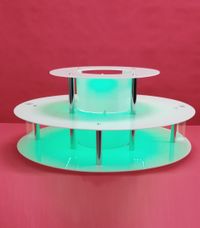 KC ELITTE - Trzypoziomowy podświetlany podest do fontanny czekoladowej, podstawa LED smart