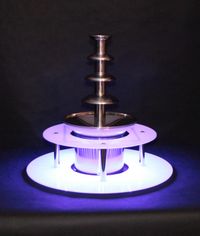 KC ELITTE - Dwupoziomowy podświetlany podest do fontanny czekoladowej, podstawa LED