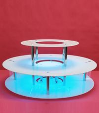 KC ELITTE - Trzypoziomowy podświetlany podest do fontanny czekoladowej, podstawa LED