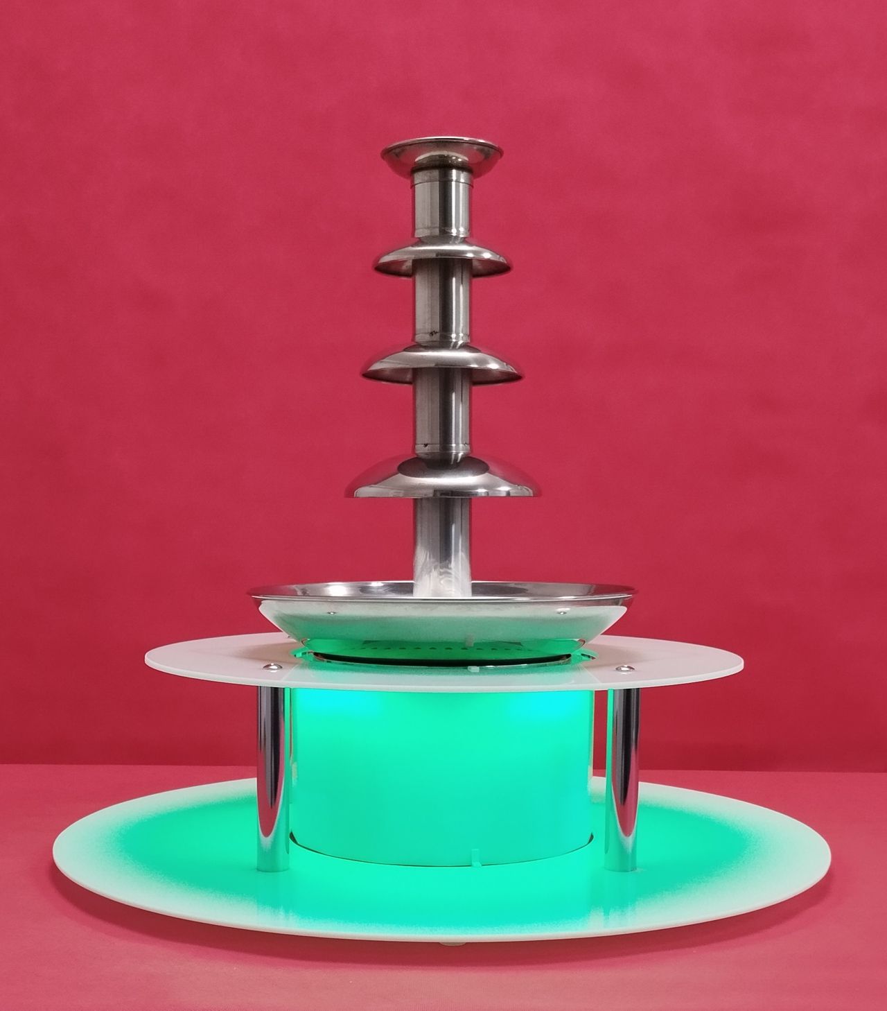 KC ELITTE - Dwupoziomowy podświetlany podest do fontanny czekoladowej, podstawa LED smart