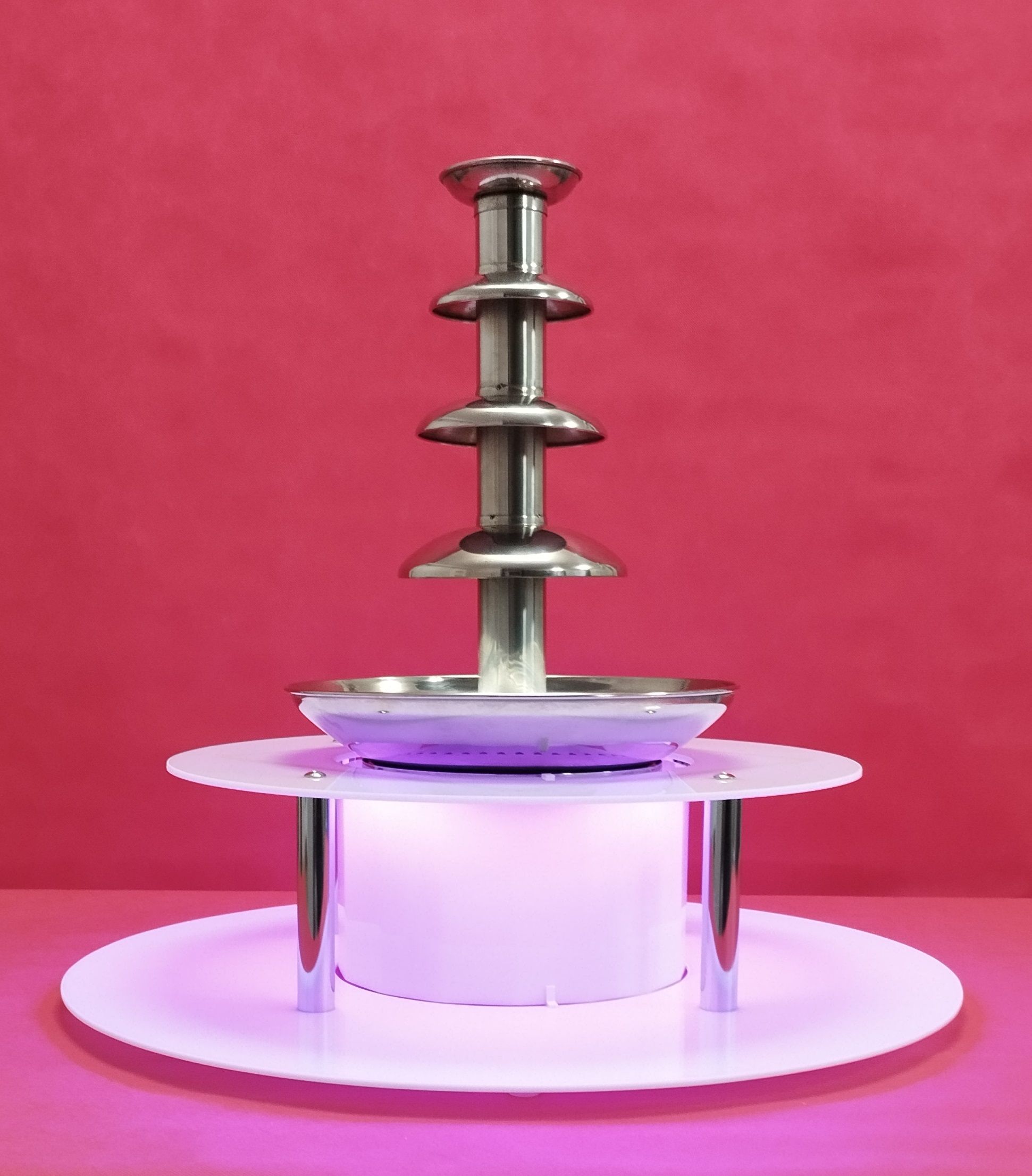 KC ELITTE - Dwupoziomowy podświetlany podest do fontanny czekoladowej, podstawa LED smart