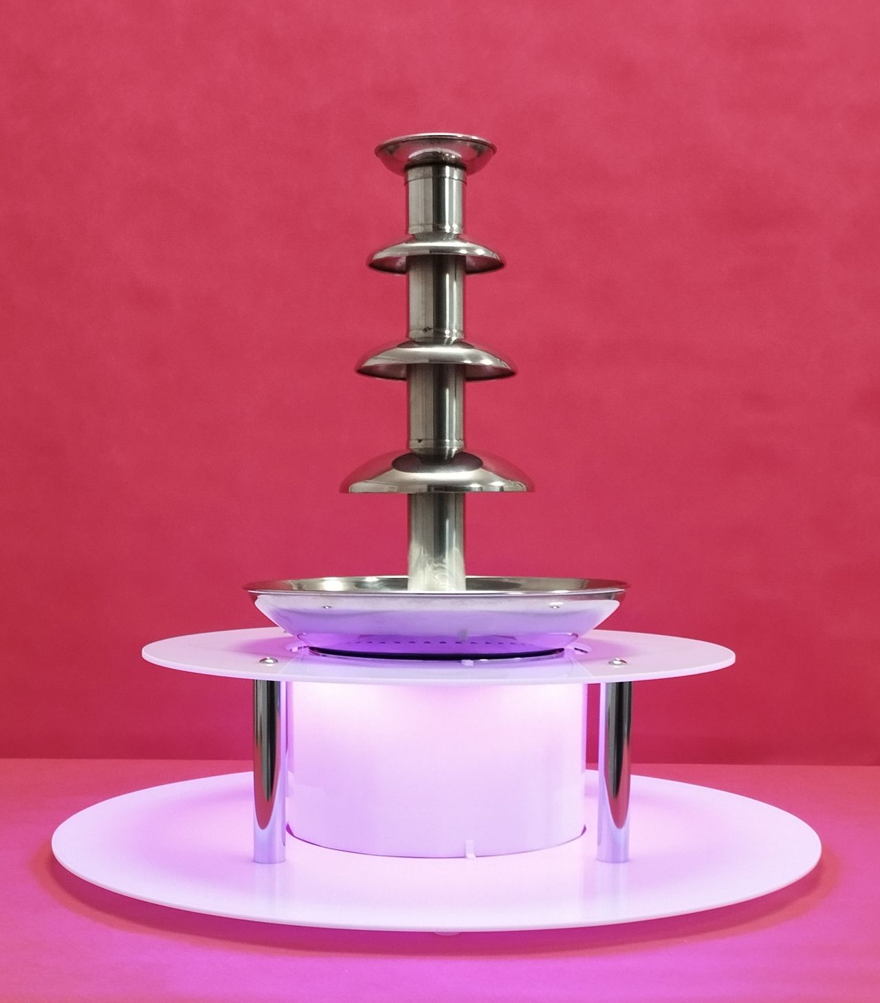 KC ELITTE - Dwupoziomowy podświetlany podest do fontanny czekoladowej, podstawa LED smart