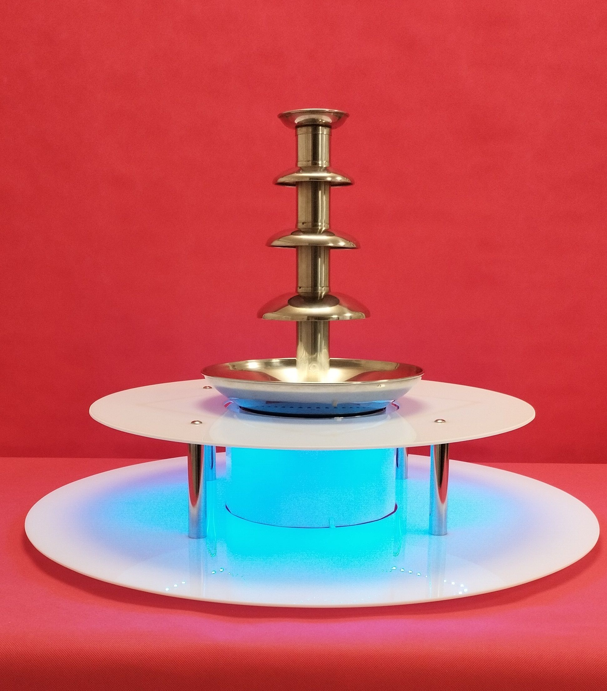 KC ELITTE - Dwupoziomowy podświetlany podest do fontanny czekoladowej, podstawa LED smart