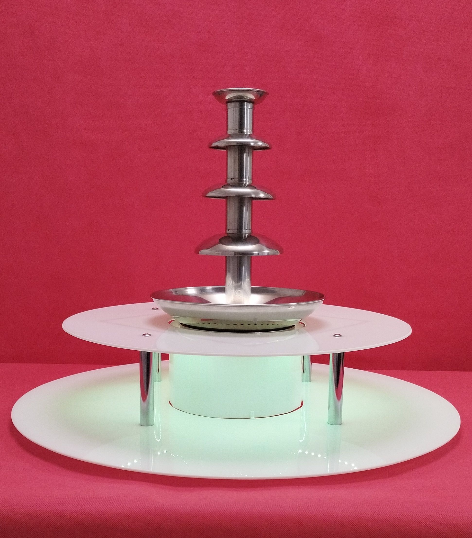 KC ELITTE - Dwupoziomowy podświetlany podest do fontanny czekoladowej, podstawa LED smart