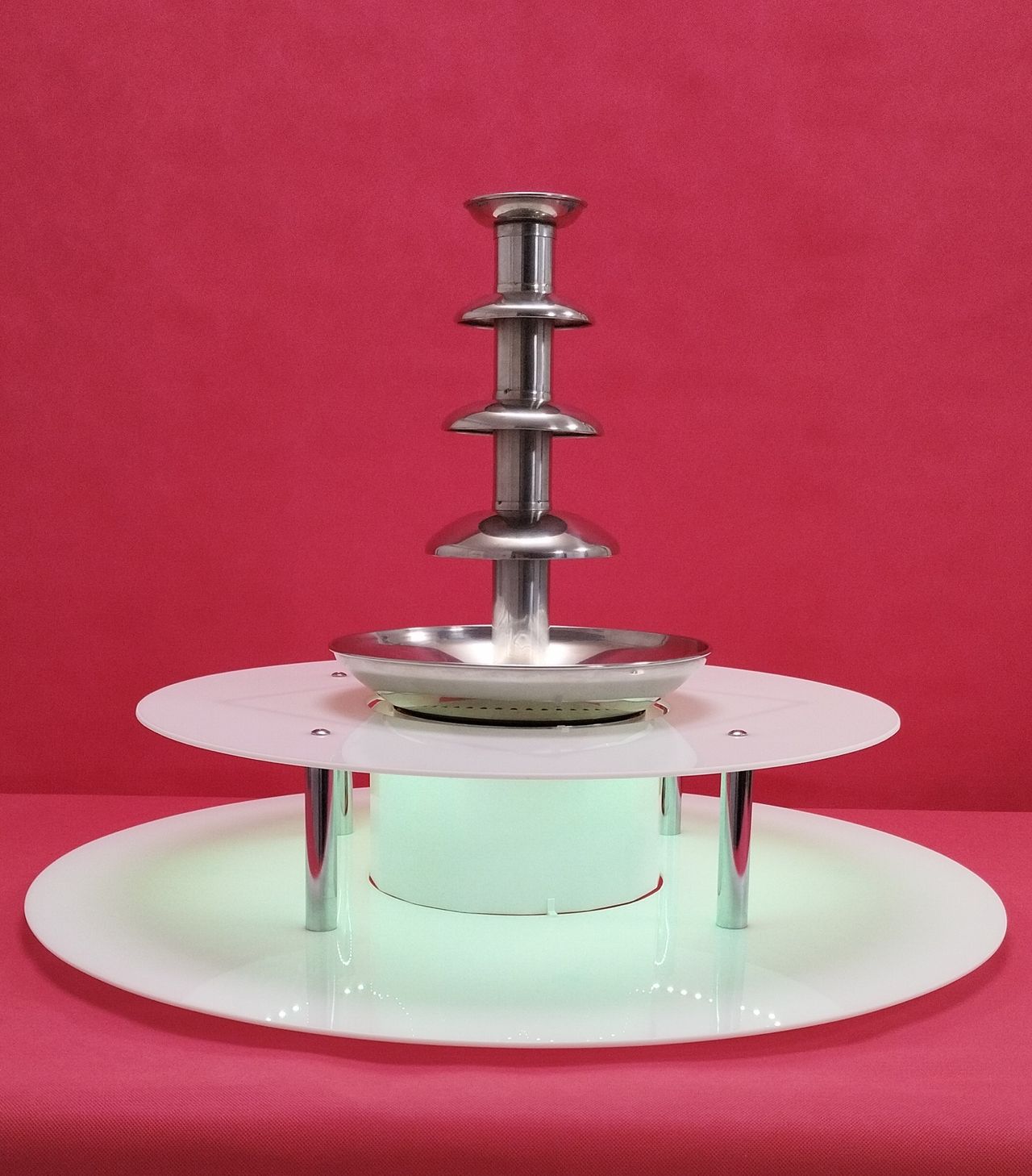 KC ELITTE - Dwupoziomowy podświetlany podest do fontanny czekoladowej, podstawa LED smart