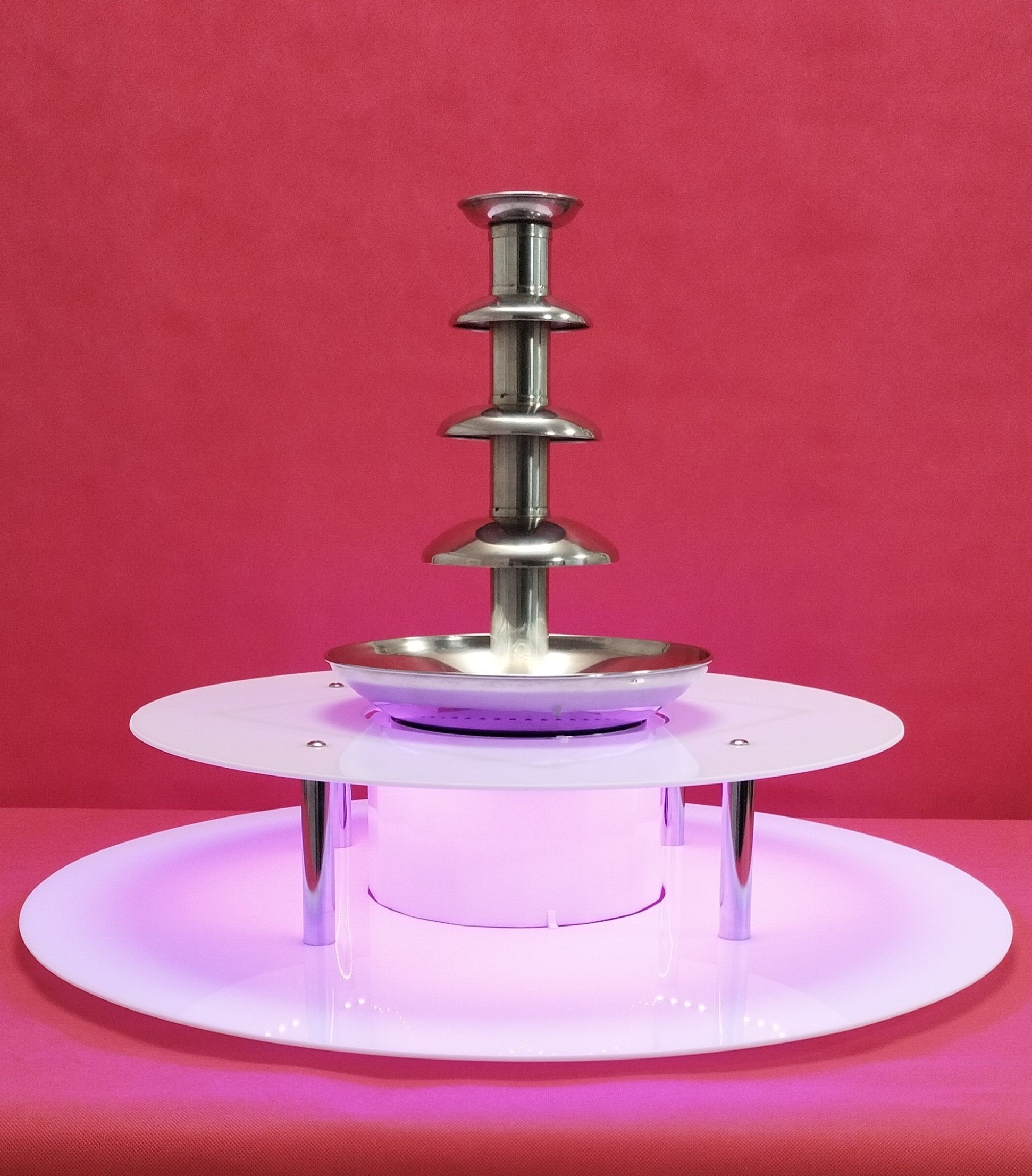 KC ELITTE - Dwupoziomowy podświetlany podest do fontanny czekoladowej, podstawa LED smart